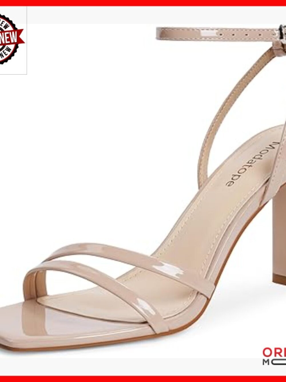 Strappy Ankle Strap Sandals, Square Open Toe, Chunky High Heels, Dress Party